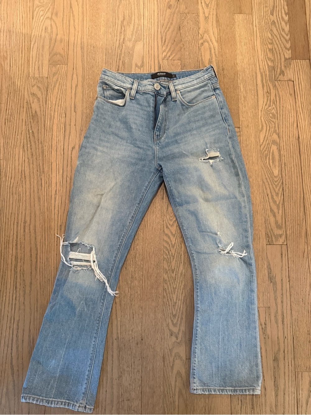 Hudson Holly Bootcut Jeans Light Blue Distressed Boot Cut